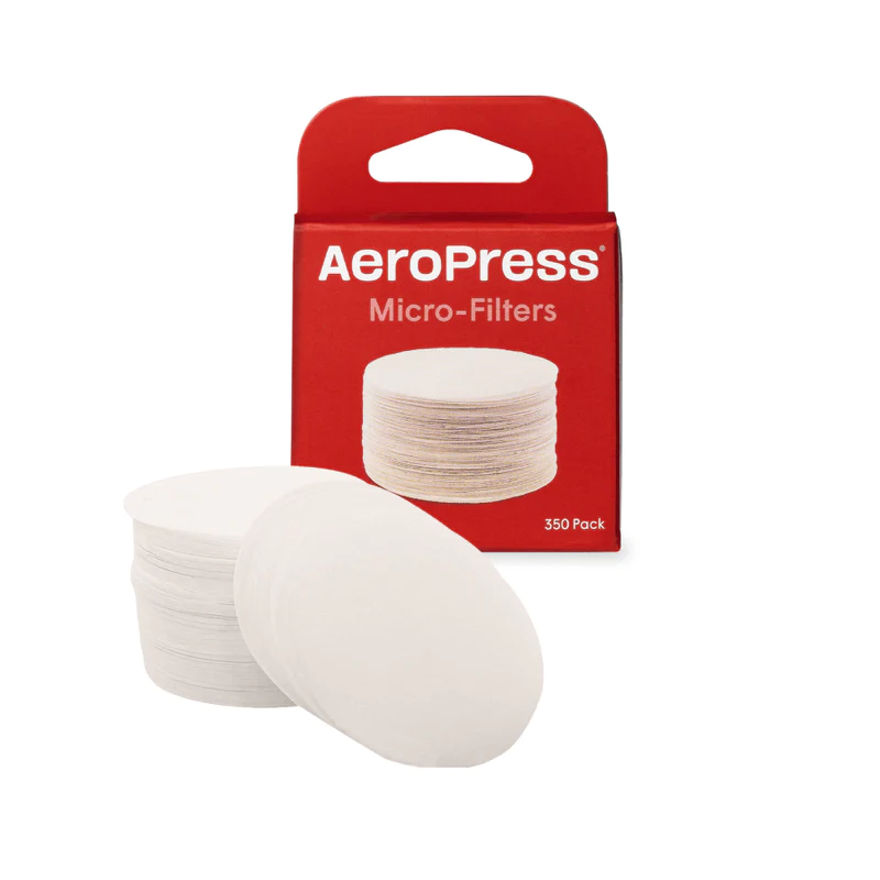 Aeropress Micro-Filters outside of package in a stack.