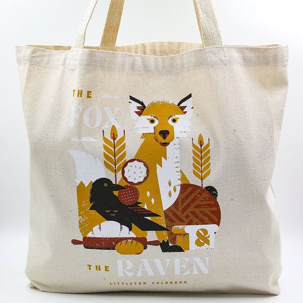 The Fox & The Raven Canvas Tote - Corvus Coffee