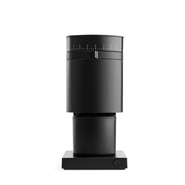 The Fellow Opus coffee grinder with a black finish.