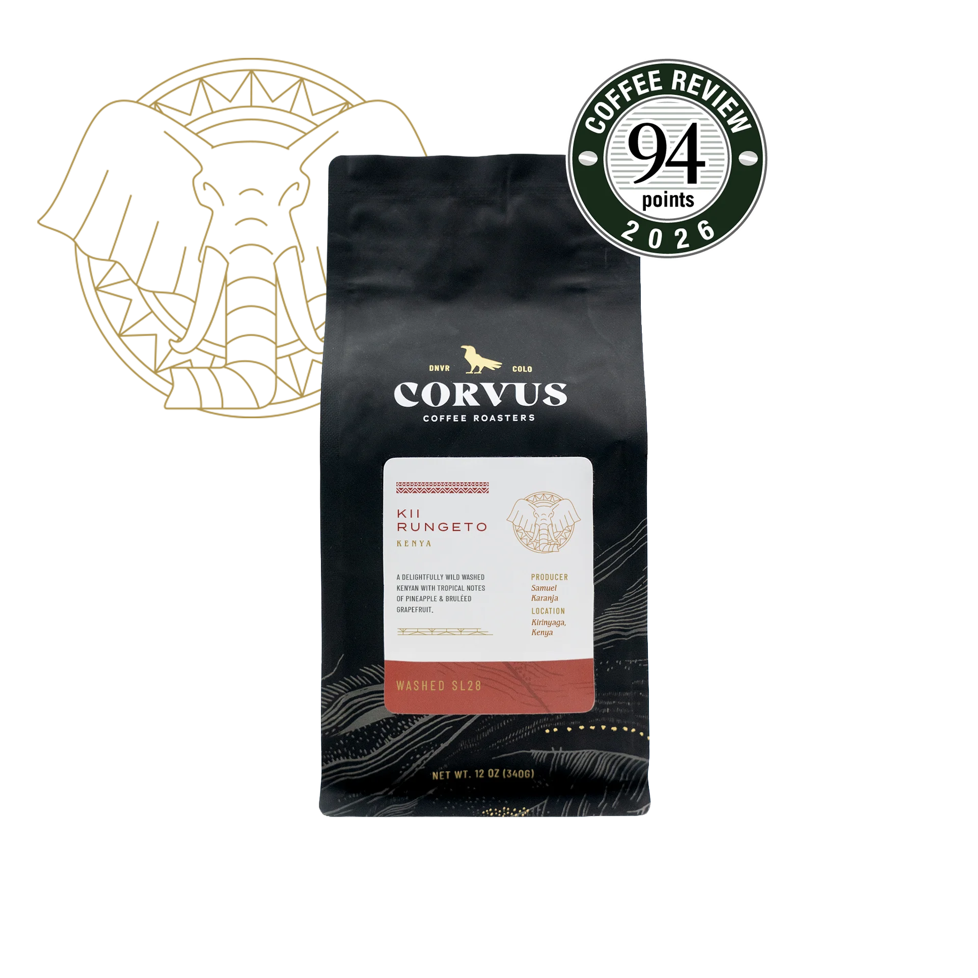 Kii AA• Washed SL28 • Kenya - Corvus Coffee
