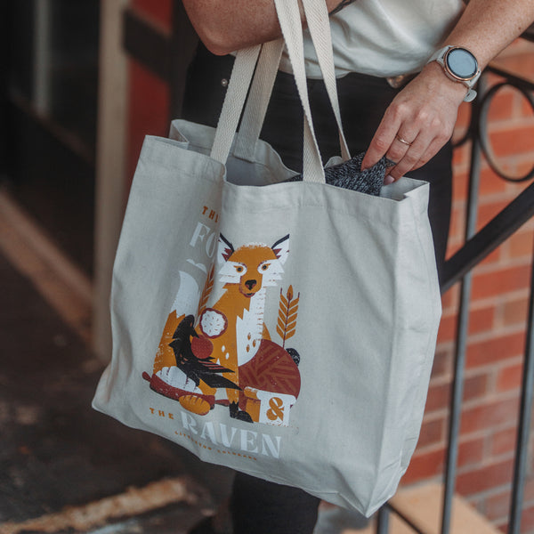 The Fox & The Raven Canvas Tote - Corvus Coffee