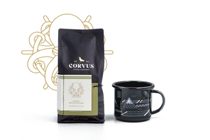 Buy craft coffee gift boxes for the holidays! Receive our flagship craft coffee blend along with with one of our camp mug of your choosing!