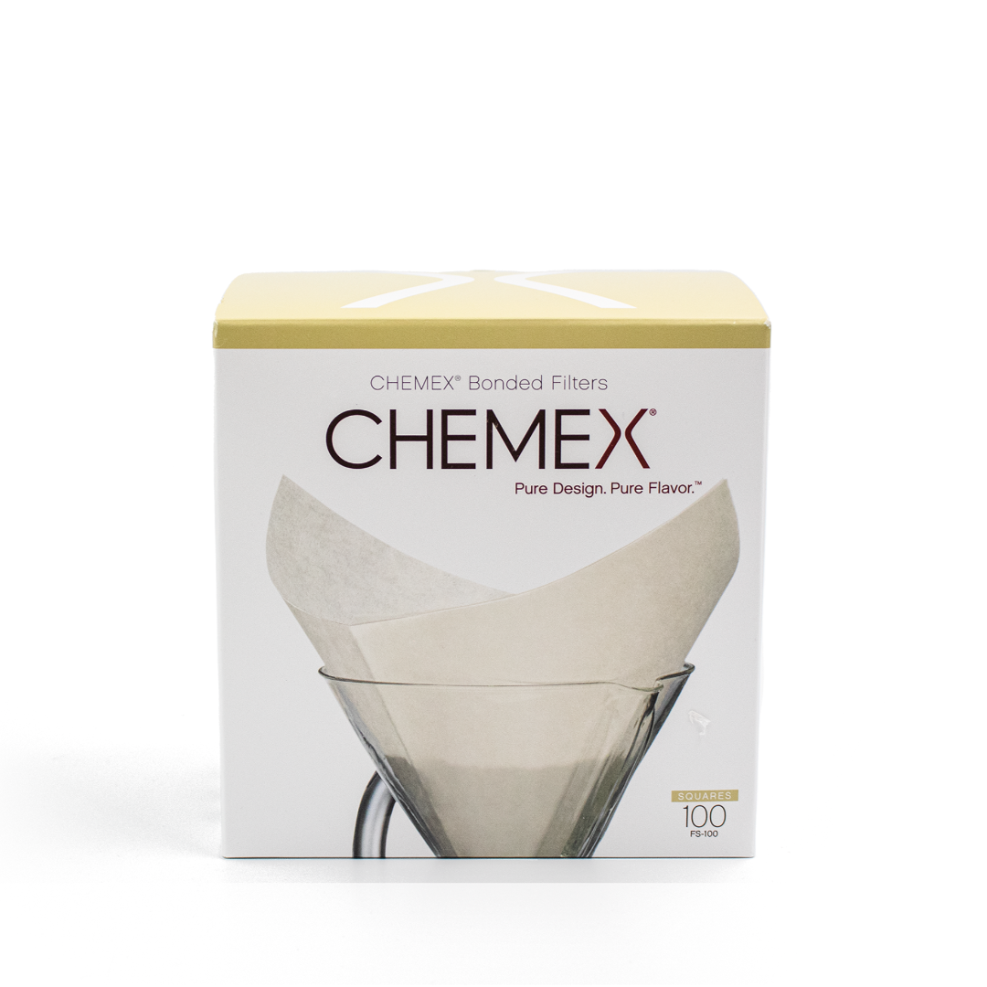 Outer packaging box for Chemex paper filters.