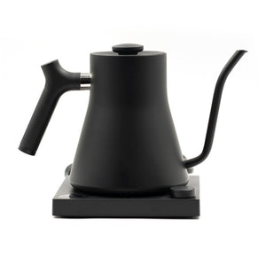 Fellow Stagg EKG Electric Kettle with matte black finish on base.