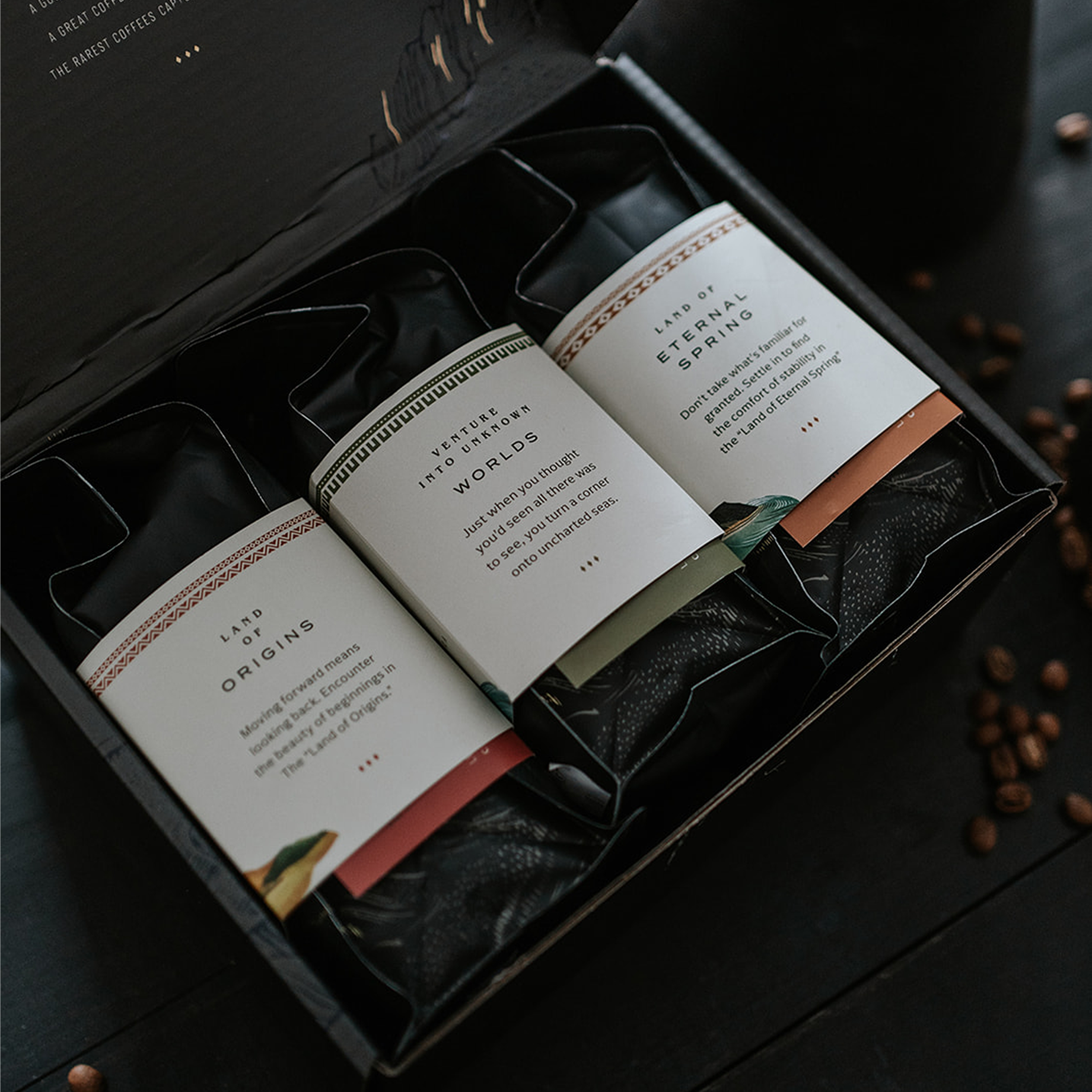 Shop our Craft Coffee for the holidays! This tasters box gifts you with an amazing craft blend and two single origin coffees!